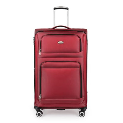 30'' Large Softside Suitcase,Expandable,waterproof Fabric - color: Red, size: Checked-Large 30-Inch