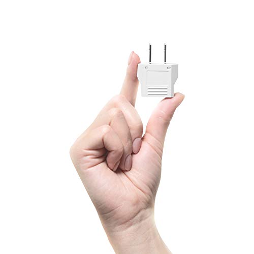 Unidapt European to US Plug Adapter, 220V to 110V Pin Converter, 2-Pack - color: White 2-Pack