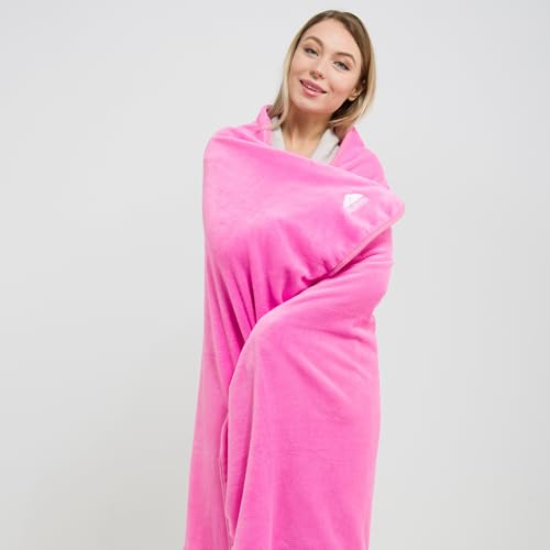 BlueHills Premium Soft Travel Blanket Pillow 2-in-1 Combo Plane Cute - Pink - color: Pink-1pk-t004