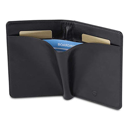 Vaultskin KENSINGTON Passport Holder for Travel, RFID Wallet (Black) - color: Black