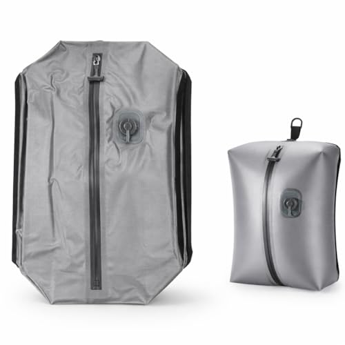 VJI 18L Vacuum Bag for Travel with Built-in Pump, IPX8 Waterproof, Grey - color: Grey