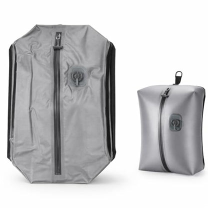 VJI 18L Vacuum Bag for Travel with Built-in Pump, IPX8 Waterproof, Grey - color: Grey