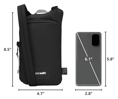 Pacsafe Unisex Pacsafe Go Anti Theft Tech Crossbody - color: Jet Black