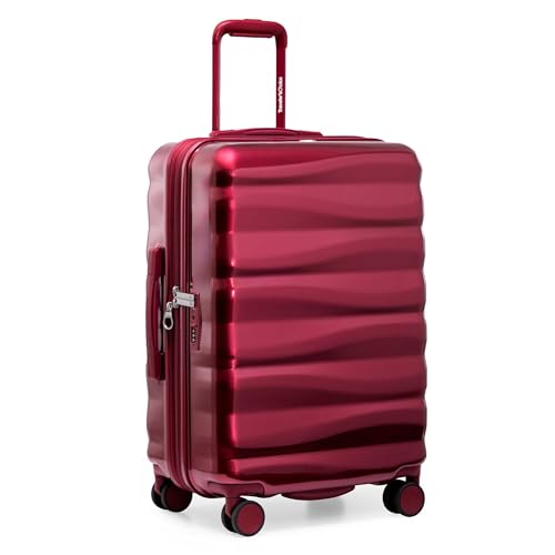 Traveler's Choice Edinburgh II Hardside Spinner Luggage, TSA Lock, Red, 25" Medium - color: Red, size: 25" Medium