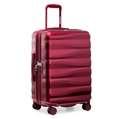 Traveler's Choice Edinburgh II Hardside Spinner Luggage, TSA Lock, Red, 25" Medium - color: Red, size: 25" Medium