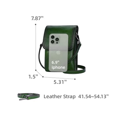 Iswee Rfid Blocking Small Crossbody Bag for Women Travel Classic Style - color: Green