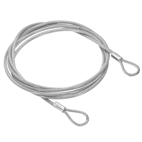 PATIKIL 118" Safety Cable Lock Security Wire Ropes 0.26" Dia Clear - size: 118 Inch-Clear