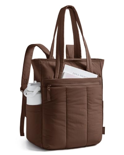 BAGSMART Backpack for Women, 15.6 Inch Tote Backpack for Travel - color: Chocolate