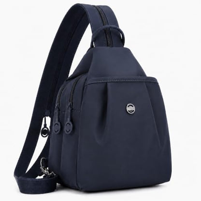 Sling Backpack for Women, Water-Resistant Crossbody Chest Bag for Travel, Work, Gym, Students & Daily Use - color: Ruby Blue