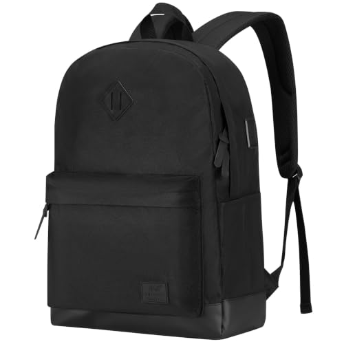 WOLT Travel Laptop Backpack for Men & Women with USB Charging Port - color: All Black