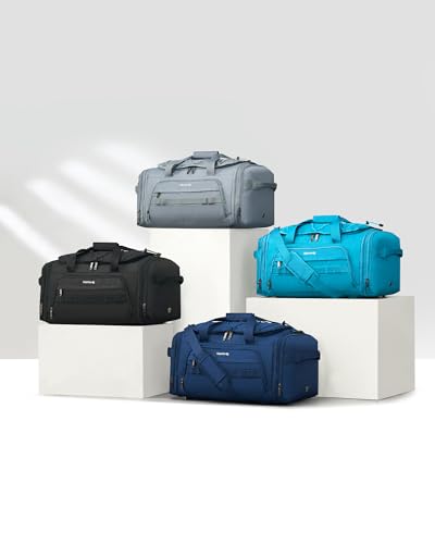 Hanke Duffle Bag for Travel, Dual Expandable 45L-55L Weekender Bags, Blue - color: Blue