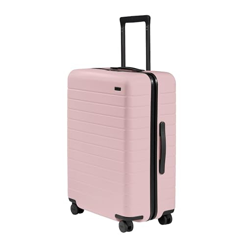 Away Medium Checked Luggage, 26-inch Lightweight Hardside Spinner Suitcase - color: Blush Pink