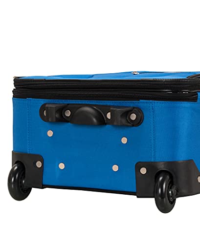 Rockland Journey Softside Upright Luggage Set,Expandable, Blue, 4-Piece (14/19/24/28) - color: Blue, size: 4 Piece (28"/24"/19"/14" Tote)