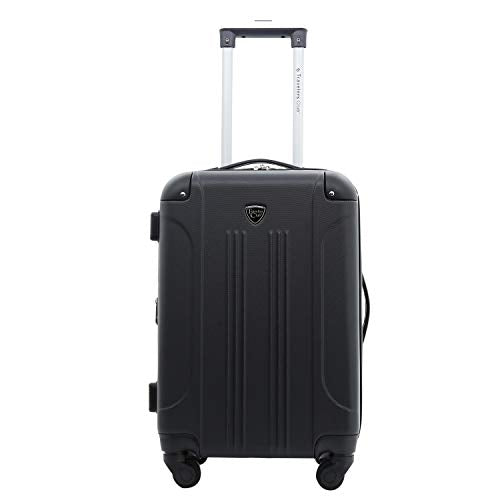 Travelers Club Chicago Hardside Expandable Spinner Luggage, Black, 3 Piece Set - color: Black, size: 3-Piece Set
