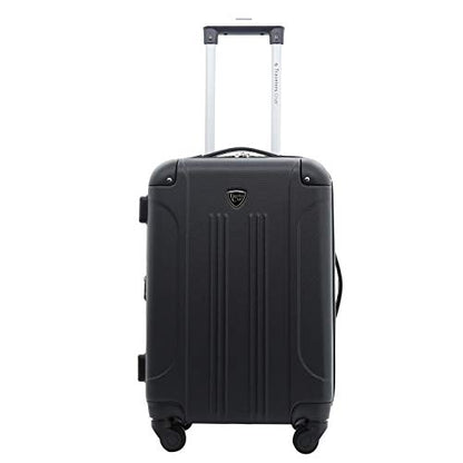 Travelers Club Chicago Hardside Expandable Spinner Luggage, Black, 3 Piece Set - color: Black, size: 3-Piece Set