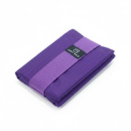 LIGHT FOLD Trifold Nylon Slim Wallet for Men, RFID Blocking Front Pocket - color: 02 Purple