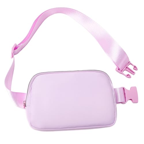 Belt Bag for Women, Cross Body Fanny Pack Fashion Waist Packs Everywhere Belt Bag with Adjustable Strap Gifts for Teen Girls Women Men (Lavender) - color: Lavender