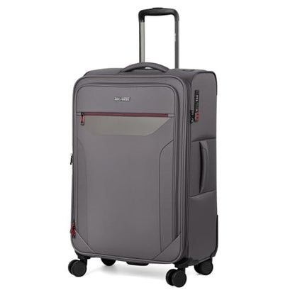 28'' Checked Softside Expandable 20% Luggage w/TSA LOCK - color: Grey, size: Checked-Large 28 inch