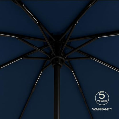 Knirps A.200 Medium Duomatic Windproof Umbrella for Adults – Automatic Open Close 38.5" Canopy, Travel Case Included - color: Navy