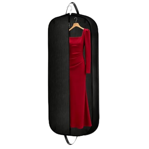 Limoomil 54" Heavy‑Duty Waterproof Women Garment Bag, Long Dress & Gowns - color: Darkgrey, size: 54"*24"*5"