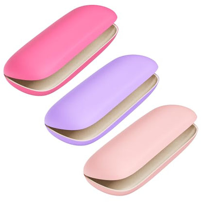 Eyeglasses Case, Hard Shell Protective Case for Glasses, Unisex for Women Men - color: 3 Pack-solid Color-2