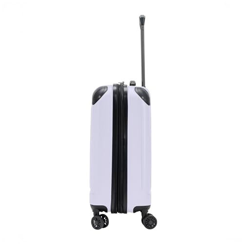 Flying Axis Collection Lightweight Hardside Expandable 8-Wheel Spinner Luggage, Lavender, 20-Inch Checked - color: Lavender, size: 20-Inch Carry On