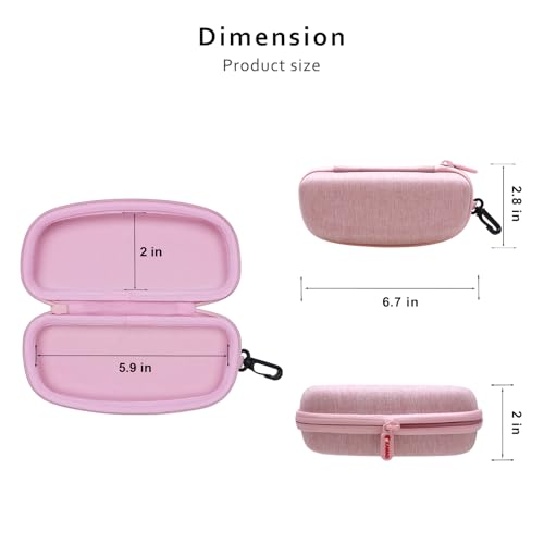 XANAD Hard Case for Safety Glasses,Sunglass Eyeglass Shooting Glasses(Pink) - color: Pink
