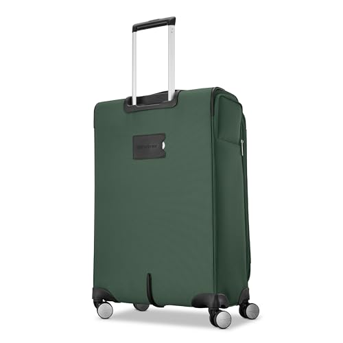 Samsonite 2-PC Soft-Sided 21/25” (Carry-On & Medium Checked), Lightweight Expandable Element Luggage Set: 2 Front Pockets & Side Pocket, Four Spinner Wheels, Adjustable Handle, Durable- Bistro Green - color: Bistro Green, size: 2-Piece Set (21/25)