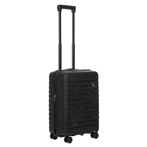 Bric's B|Y Ulisse Set of 2 Luggages with Spinner Wheels – Carry-On Airline Approved and Checked Expandable Lightweighted Hard Shell Suitcases, TSA Combination Lock - 21 Inch & 30 Inch, Black - color: Black, size: 2-Pieces (Carry-on & Checked-large)
