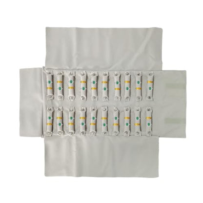 Travel Ring Holder, Foldable Ring Case for Women, Beige, L - color: Beige, size: Large,20 Slots