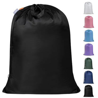 Polecasa Extra Heavy Duty X-Large Laundry Bag with Handles, Black, 28x36" - color: Black, size: 28" x 36" | 1 Pack