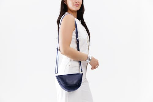 Portland Leather Goods Koala Sling Bag - Adjustable Full-Grain Leather - color: Cobalt, size: Medium