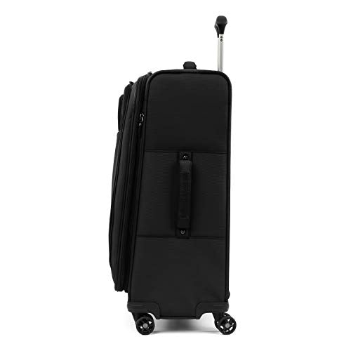 Travelpro Tourlite Softside 2-Piece Set, Expandable Luggage, 4 Spinner Wheels, Lightweight Suitcase, 21" Carry-On, 25" Checked Medium, Black - color: Black, size: 2-Piece Set (21/25)