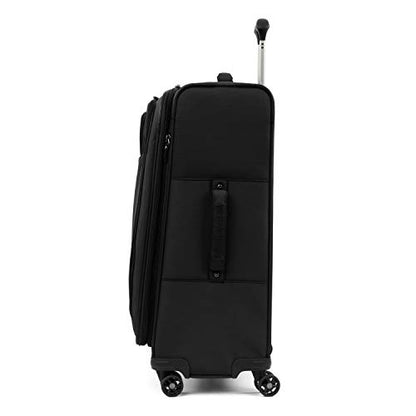 Travelpro Tourlite Softside 2-Piece Set, Expandable Luggage, 4 Spinner Wheels, Lightweight Suitcase, 21" Carry-On, 25" Checked Medium, Black - color: Black, size: 2-Piece Set (21/25)