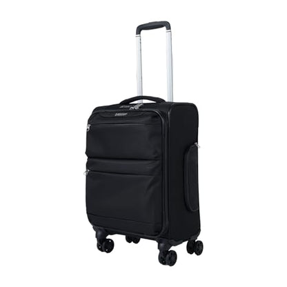LIGHTGO 20" Carry On Softside Luggage, Ultra Light, TSA Lock Black - color: Black, size: 20in