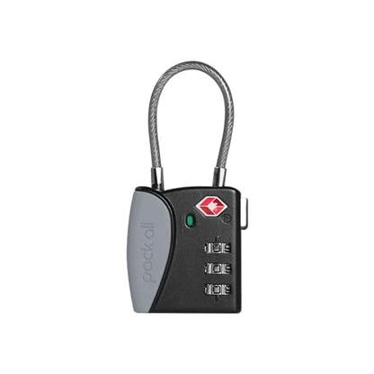 pack all TSA Approved Travel Luggage Locks, Resettable 3-Digit Code - color: Gray, size: 1 Pack