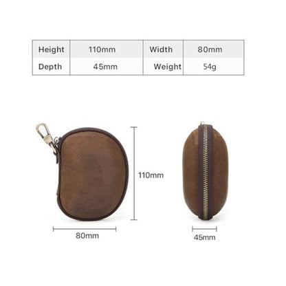 Unisex Semi-Hard Shell Folding Eyeglasses Cases With Clasps - color: Brown