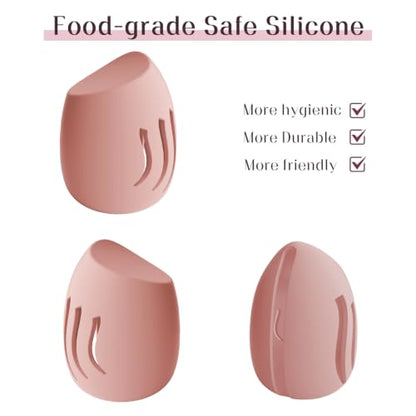 Silicone Makeup Sponge Holder,Fit All Sponges,Double-Sided Breathable(Pink - color: Pink*1