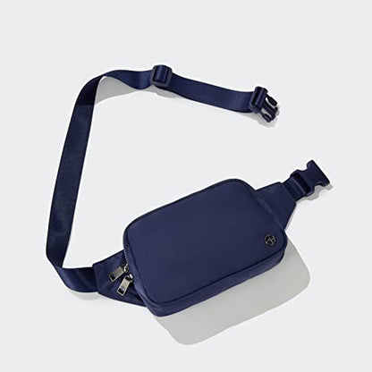 Pander Belt Bag Large 2L, Nylon Fanny Pack Purse for Women and Men with Adjustable Strap - color: Blue Storm