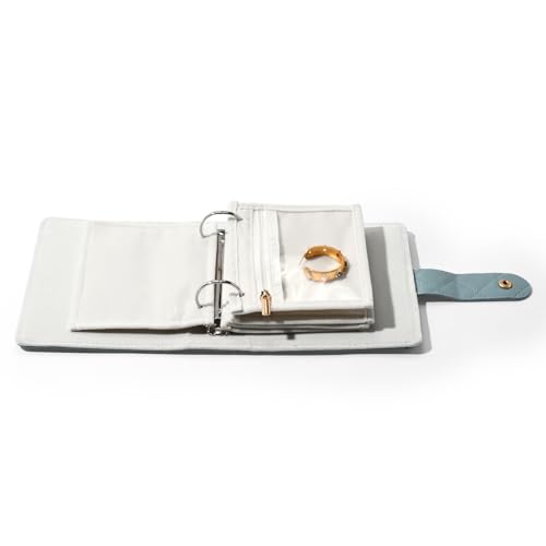 Oirlv Compact Travel Jewelry Organizer Light Blue - color: Light Blue