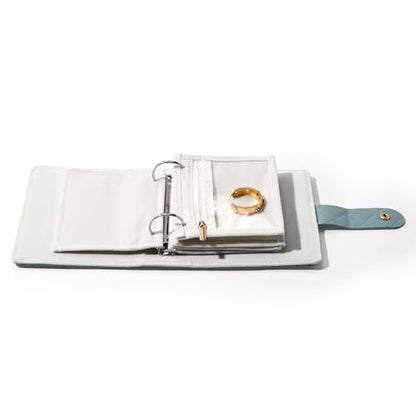 Oirlv Compact Travel Jewelry Organizer Light Blue - color: Light Blue