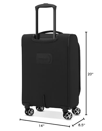 Samsonite Saire LTE Softside Expandable Luggage with Spinner Wheels, Black, Carry On Suitcase - color: Black, size: Carry-on Spinner