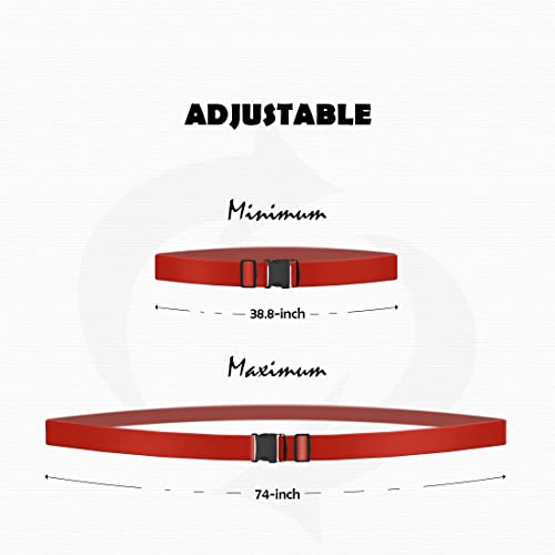 4pcs 74″×2″Luggage Straps for Suitcases,Adjustable Suitcase Straps and Heavy Duty Strap Buckle Packing Straps Travel Accessories,Red - color: Red 4PCS