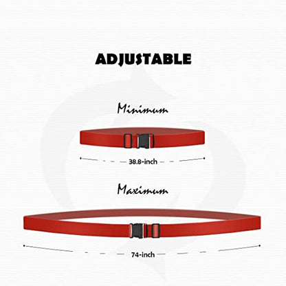 4pcs 74″×2″Luggage Straps for Suitcases,Adjustable Suitcase Straps and Heavy Duty Strap Buckle Packing Straps Travel Accessories,Red - color: Red 4PCS