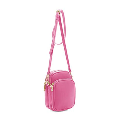 Mali+Lili, Josie Triple Zip Crossbody Bag - color: Fuchsia