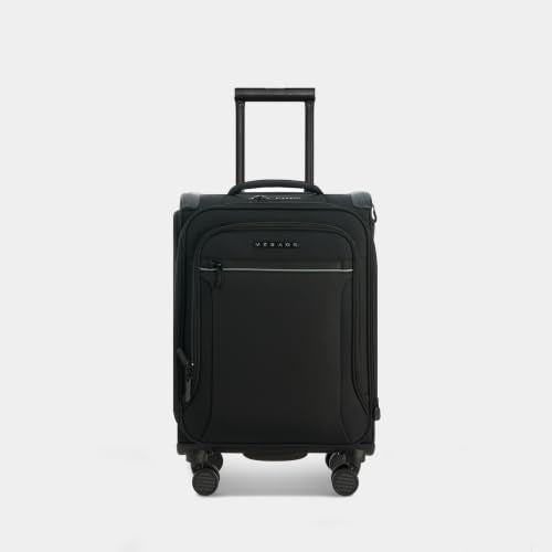 Verage Toledo Carry On Luggage Softside Expandable Suitcase with Spinner Wheel (20-Inch, Black) - color: Black, size: Carry-On 20-Inch