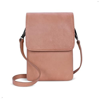 Iswee Rfid Blocking Small Crossbody Bag for Women Travel Classic Style - color: Pink