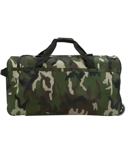 Rockland Rolling Duffel Bag, Black, 22" - color: CAMO, size: 40"