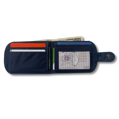 Big Skinny RFID Blocking Taxicat Bi Fold Wallet, Birdsong - color: Birdsong