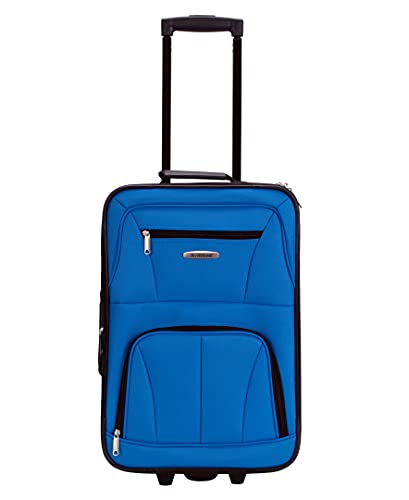 Rockland Journey Softside Upright Luggage Set,Expandable, Blue, 4-Piece (14/19/24/28) - color: Blue, size: 4 Piece (28"/24"/19"/14" Tote)